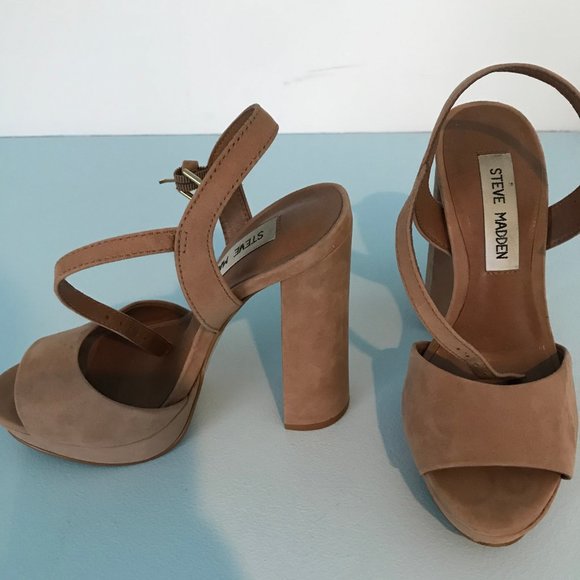 Steve Madden kierra sandal heel in nubuck - Picture 4 of 4